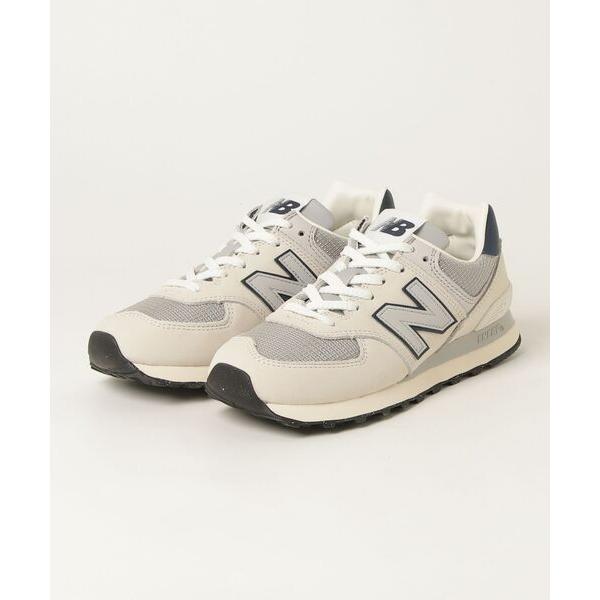 「New Balance」 ローカットスニーカー 25.5cm ライトグレー レディース