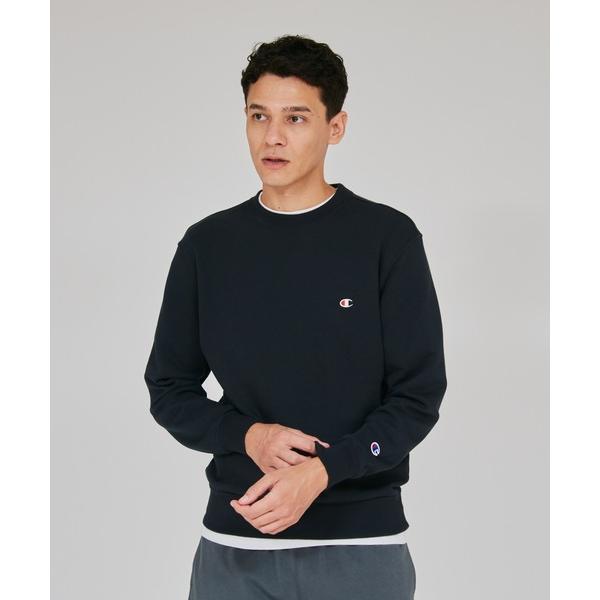 「Champion」 スウェットカットソー LARGE ネイビー メンズ