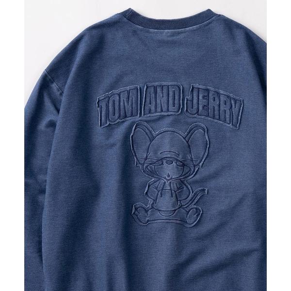 「TOM&amp;JERRY」 長袖カットソー X-LARGE ブルー レディース