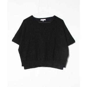「GLOBAL WORK」 半袖ニット M ブラック レディース