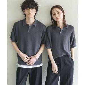 セーター ニット 「洗濯可」エアリーメランジニットポロシャツ メンズ レディース