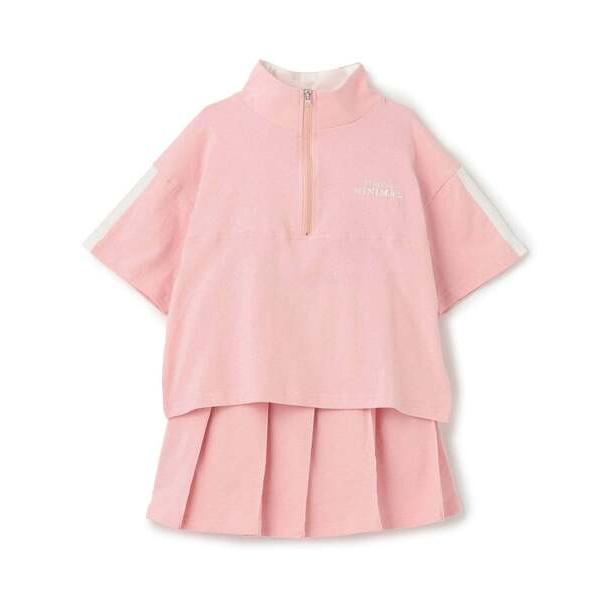 アンサンブル 「即コーデ完成」「綿100%」ハーフジップ・スカパンセットアップ キッズ 子供服 女の...