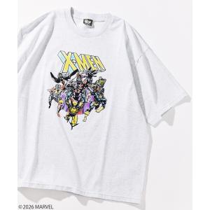 tシャツ MARVEL/マーベル/X-MEN/クルーネックTシャツ/静電フロッキー加工 メンズ