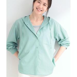 ブラウス シャツ 「さらり快適/洗濯機可/S-LL」UVカット機能付き ライトな着心地 ひんやりシャツパーカ レディース