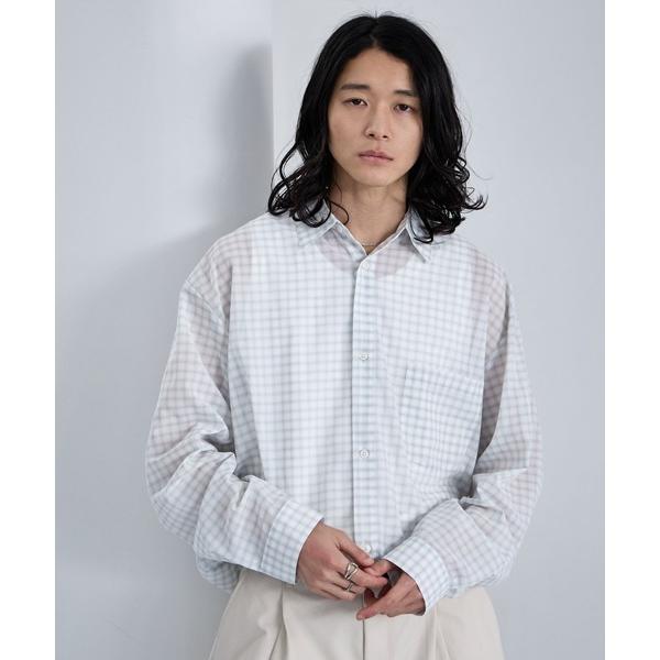 シャツ Sheer Check Pattern Shirt / シアーチェックシャツ メンズ