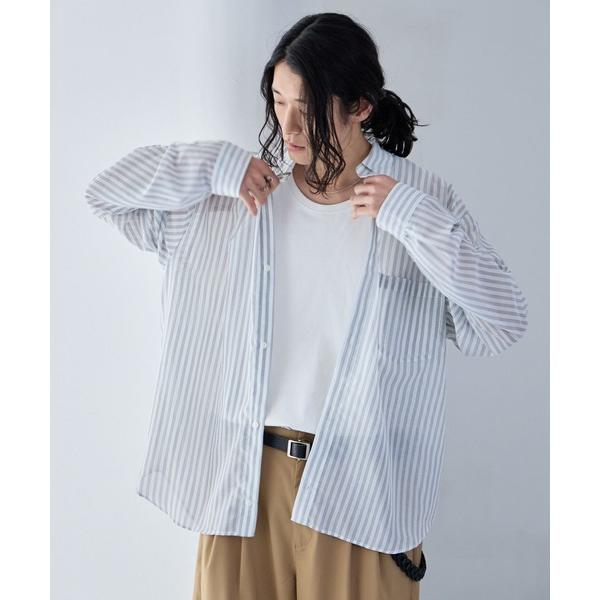 シャツ Sheer Stripe Shirt / シアーストライプシャツ メンズ