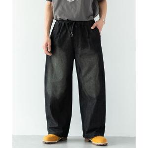 ワイドパンツ ジーンズ ライトオンス接触冷感デニムパンツ メンズ