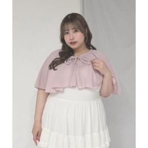 ブラウス シャツ 「Louiosy」「大きいサイズ」ケープリボンブラウス レディース
