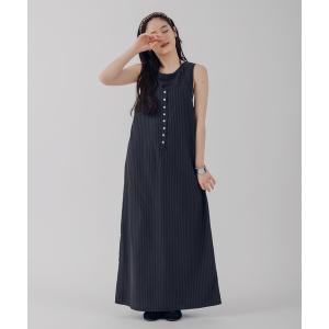 ワンピース docking seersucker halter neck dress / ドッキングシアサッカーホルターネックワンピース