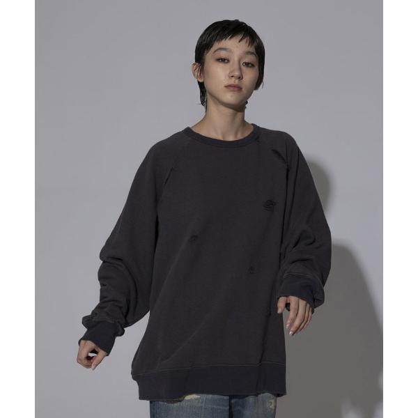 トレーナー スウェット 「FACETASM」DAMAGED SWEAT / チャコール 「MYK-S...