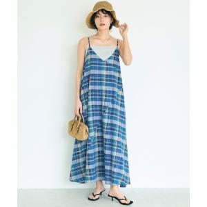 ワンピース 夏 コットンキャミワンピース