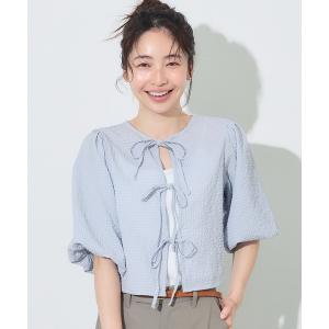 ブラウス シャツ 2WAYシアサッカーボリュームスリーブブラウス レディース｜ZOZOTOWN Yahoo!店