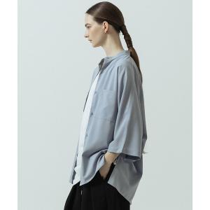 シャツ 半袖 「SLICK/スリック」Linen Like Fabric Dolman Sleeve Shirt/リネンライクファブリックドルマンスリーブシャツ/セットアップ メンズ レディース