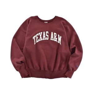 トレーナー スウェット 「USED」90's Champion “TEXAS A＆M” リバースウィーブ スウェット メンズ レディース