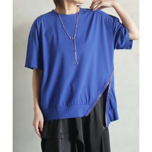 tシャツ 冷感ファスナーデザインT レディース