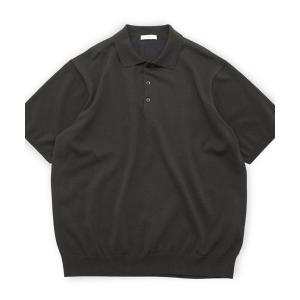 ポロシャツ 「ATON」COTTON WASHI KNIT HALF SLEEVE POLO SWEATER メンズ レディース