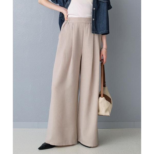 ワイドパンツ パンツ タックワイドパンツ レディース