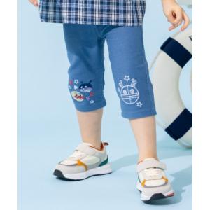 レギンス スパッツ お顔刺繍6分丈レギンス キッズ 子供 男の子 女の子