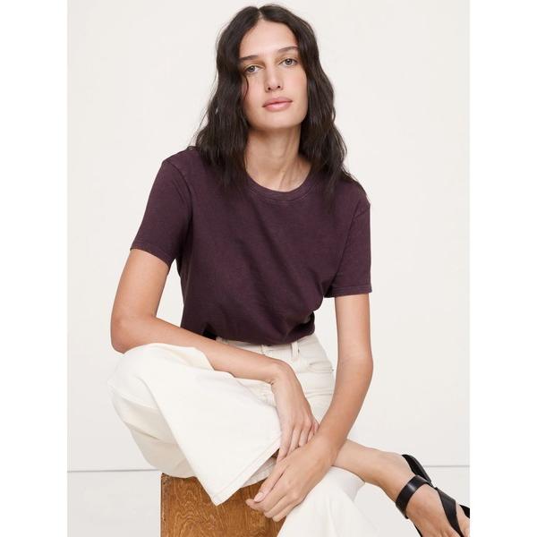 tシャツ コットン スラブ クルーネック Tシャツ レディース