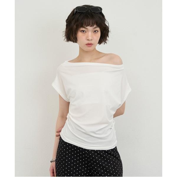 tシャツ off shoulder border tee / オフショルボーダーカットソー レディー...
