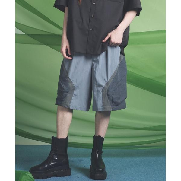 ワイドパンツ ハーフパンツ パンツ 短パン 「UNISEX」3D Pocket Curve Swit...