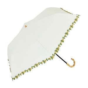 日傘 折りたたみ傘 because（ビコーズ）PUフラワーレース トートバッグ ミニ 完全遮光 晴雨兼用折りたたみ傘（UVカット・遮熱）