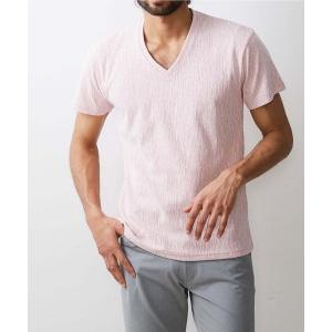 「MK MICHEL KLEIN HOMME 」 半袖Tシャツ 48 ピンク メンズ