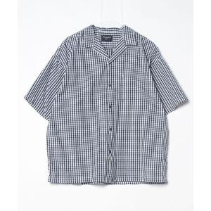 「CHARI&CO」 チェック柄半袖シャツ「BAYFLOWコラボ」 3 ブルー メンズ