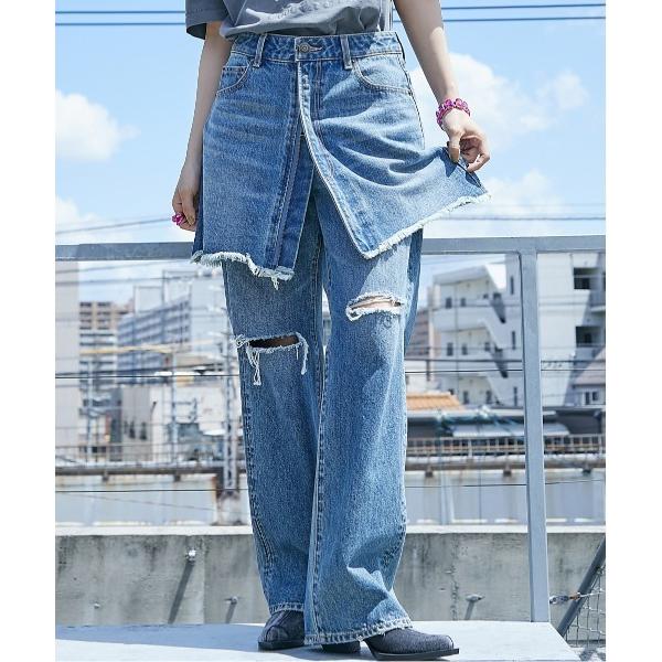 「GEVS.」 ミニスカート 96 ブルー レディース