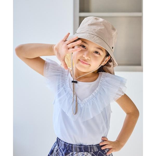 帽子 ハット 「KIDS/キッズ」日よけ付きアドベンチャーハット/UVカット・撥水・抗菌 キッズ 子...