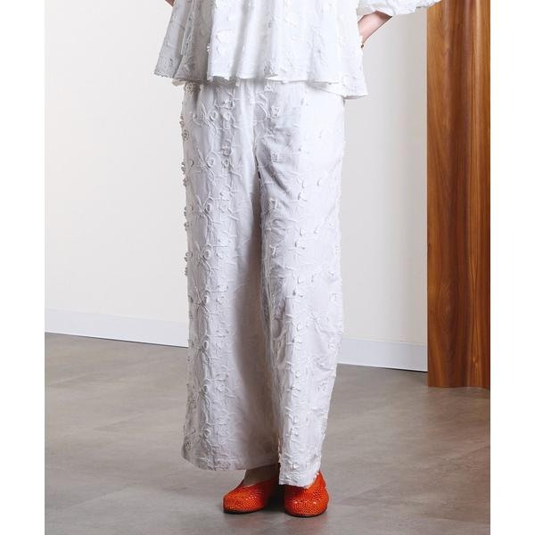 パンツ 3D FLORAL EMBROIDERY PANTS レディース