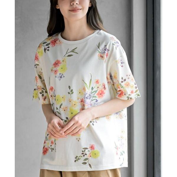 tシャツ 花柄総柄Ｔ レディース
