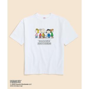 tシャツ Brooks Brothers × PEANUTS　コットン　ピーナッツ・ギャングプリント　Tシャツ メンズ