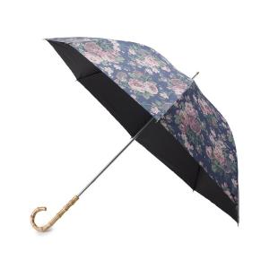 日傘 傘 「UVカット/遮熱効果/晴雨兼用」エレンボロー ローズ柄 長傘 レディース