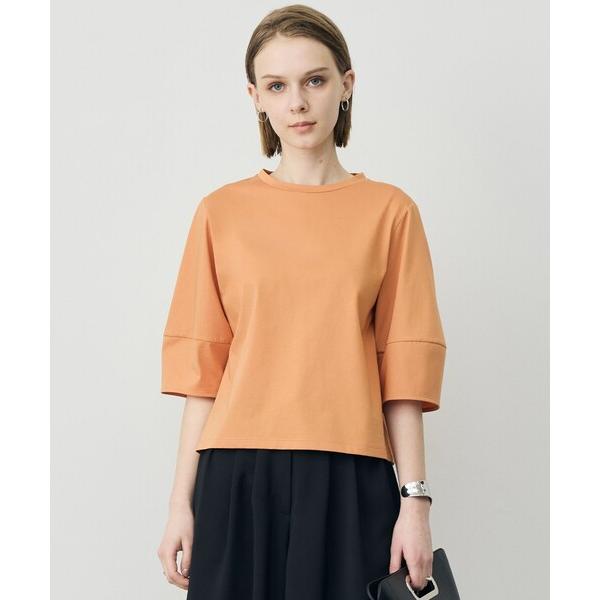 tシャツ シャツジーナプレーディング ランタンスリーブカットソー レディース