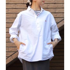 「DANTON」 長袖シャツ 42 ホワイト メンズ
