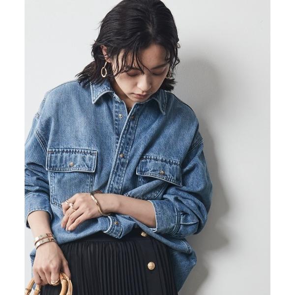 「CHIC STYLE」 長袖シャツ M ブルー レディース