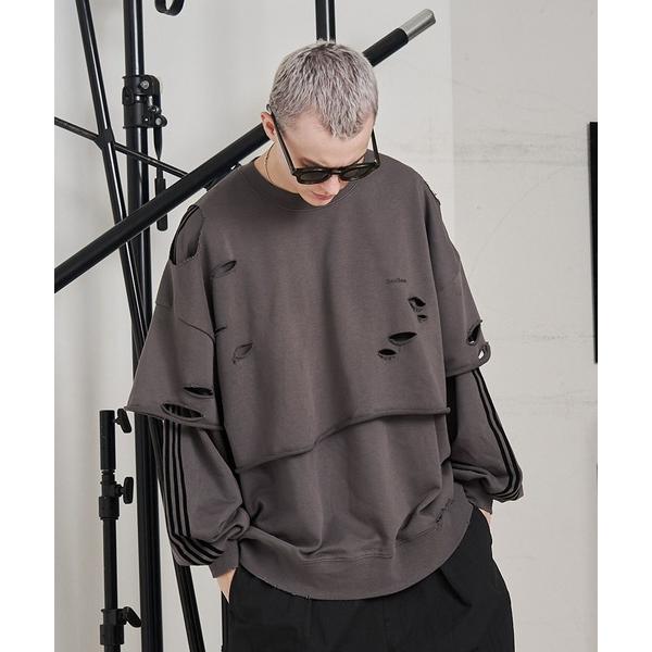 「SeeSew」 スウェットカットソー L チャコールグレー メンズ