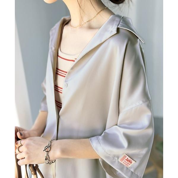 「Java」 半袖シャツ LARGE グレー レディース