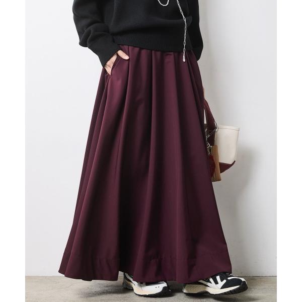 「CHIC STYLE」 ロングスカート M ボルドー レディース