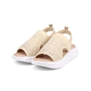 サンダル MODELLO モデロ ラインストーン ニットサンダル / レディース 厚底 涼しい キらキラ 蒸れない 上品DML6055 レディース