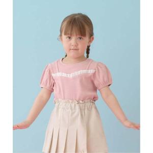 tシャツ キャミフェイクレイヤードTレースシャツ「子供服」「キッズ」「女の子」 キッズ 子供服 女の子