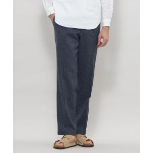 パンツ 「LEON掲載」リネンストレッチ1プリーツトラウザーズ メンズ