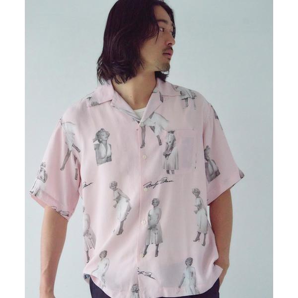 アロハシャツ シャツ 半袖 Schott×MARILYN MONROE RAYON SHIRT メン...