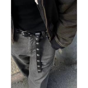 ベルト ヴィンテージライク スタースタッズ ナローロングベルト メンズ レディース