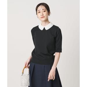 ニット セーター レディー フラワー ビジュー ニット レディース