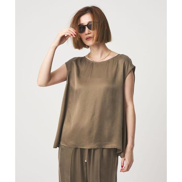 ブラウス シャツ 「conte」フィブリル ノースリーブブラウス レディース