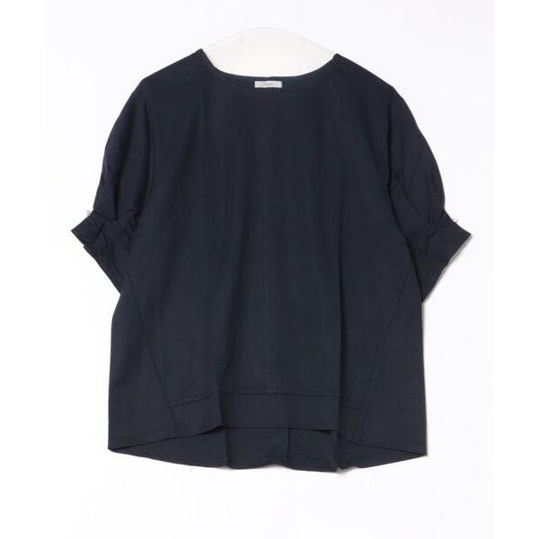 tシャツ 涼感素材袖パールデザインプルオーバー レディース