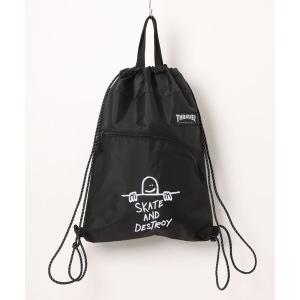 デイバック リュック THRASHER スラッシャー ナップサック 巾着バッグ メンズ レディース