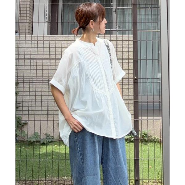 ブラウス シャツ 半袖 「notch. by KR 」シアーヨークピンタックブラウス レディース